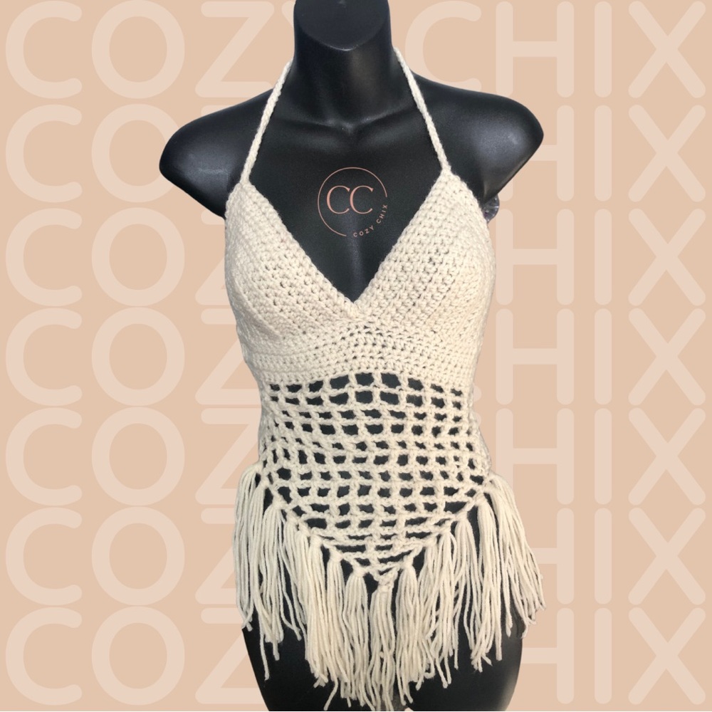 Cozy Net Nook: Handmade Crochet Bralette Top